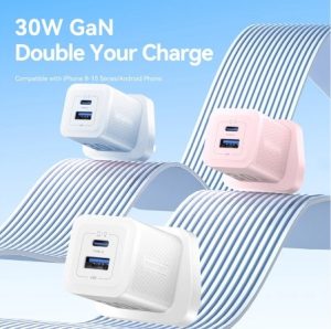 VENTION 2-Port USB (C + A) GaN Charger (30W/30W) UK-Plug - Zapcart Technology Qatar