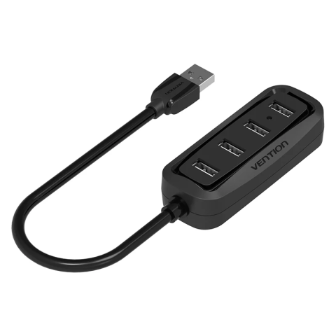 Vention 4 Ports USB2.0 HUB Black - Zapcart Technology Qatar