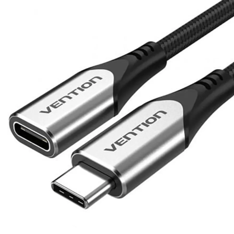 Vention Cotton Braided USB-C 3.1 Extension Cable 1M Gray - Zapcart Technology Qatar