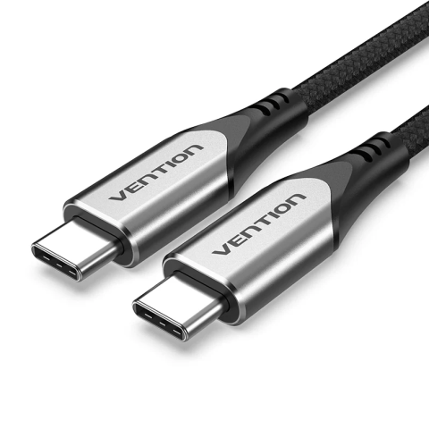 Vention Cotton Braided USB-C to USB-C 3.1 Cable 1.5M Gray - Zapcart Technology Qatar