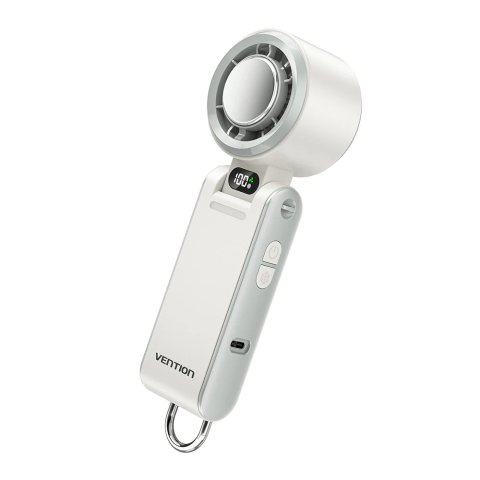 Vention Handheld Foldable High-Speed Fan (USB 5V Speed (1-100) Adjustable Handheld Foldable High-Speed Cooling Fan LED Display Type) - Zapcart Technology Qatar