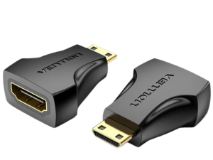Vention Mini HDMI Male to HDMI Female Adapter Black - Zapcart Technology Qatar
