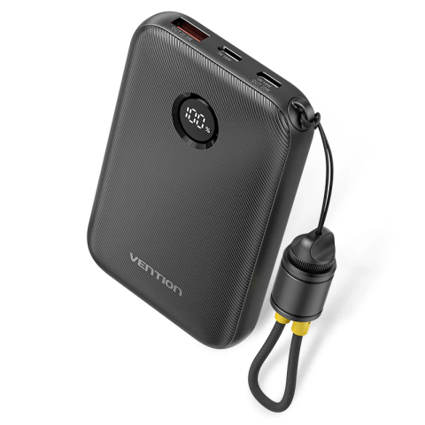 Vention Powerbank 10000mAh with Built-in USB-C 22.5W - Zapcart Technology Qatar