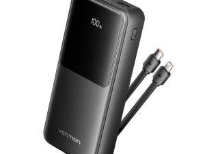 Vention Powerbank 20000mAh with Build-in Lightning and Type C (3C Approved) - Zapcart Technology Qatar