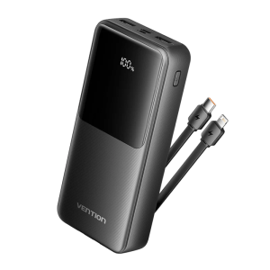 Vention Powerbank 20000mAh with Build-in Lightning and Type C (3C Approved) - Zapcart Technology Qatar