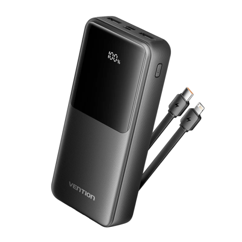Vention Powerbank 20000mAh with Build-in Lightning and Type C (3C Approved) - Zapcart Technology Qatar