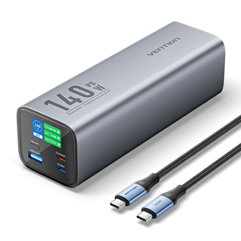 Vention Powerbank 27000mAh PD140W (Black) - Zapcart Technology Qatar