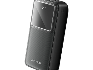 Vention Powerbank 30000mAh Fast Charge (30000mAh Power Bank 22.5W Black Micro-USB + USB-C + USB-A + USB-A LED Display Type) - Zapcart Technology Qatar