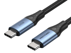 Vention USB 2.0 Type-C Male to C Male 240W Cable 1.5M Black Aluminum Alloy Type - Zapcart Technology Qatar