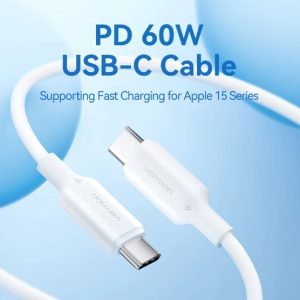 VENTION USB 2.0 Type-C Male to Type-C Male 3A Cable PVC Type - Zapcart Technology Qatar