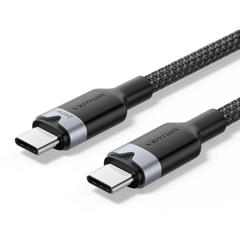 Vention USB 2.0 Type-C Male to Type-C Male 5A Cable Aluminum Alloy Type - Zapcart Technology Qatar
