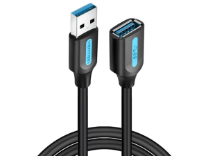 VENTION USB 3.0 A Male to A Female Extension Cable Black PVC Type - Zapcart Technology Qatar