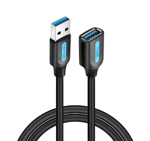 VENTION USB 3.0 A Male to A Female Extension Cable Black PVC Type - Zapcart Technology Qatar