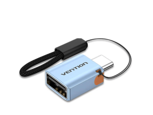 Vention USB 3.1 Type-C Male to USB Female OTG Adapter with Lanyard Gray Aluminum Alloy Type - Zapcart Technology Qatar