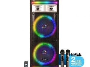 Vinnfier Tango 300 WMU 2021 TWS Portable Trolley Speaker With 2 UHF Wirelss Mic Bluetooth Super Bass Karaoke - Zapcart Technology Qatar