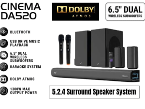 Vinnfier VF Hyperbar Cinema DA520 1300W Dolby Atmos 5.2.4 Soundbar with Bluetooth Karaoke System Speaker Soundbar - Zapcart Technology Qatar