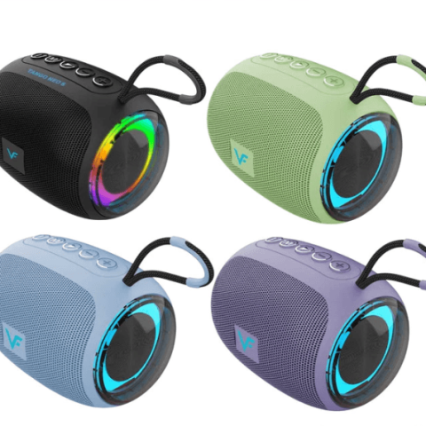 Vinnfier VF Tango Neo 6 LED Light Bluetooth Mini Speaker Extra Bass Built-in Mic USB and Micro-SD card slot Audio - Zapcart Technology Qatar