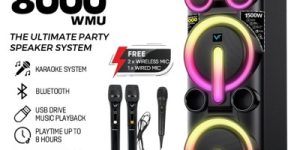 Vinnfier VF Tango XT8000 WMU 1500W MAX 14000mAh Potable Bluetooth Guitar Partybox Speaker Karaoke Speaker Aux-In USB - Zapcart Technology Qatar
